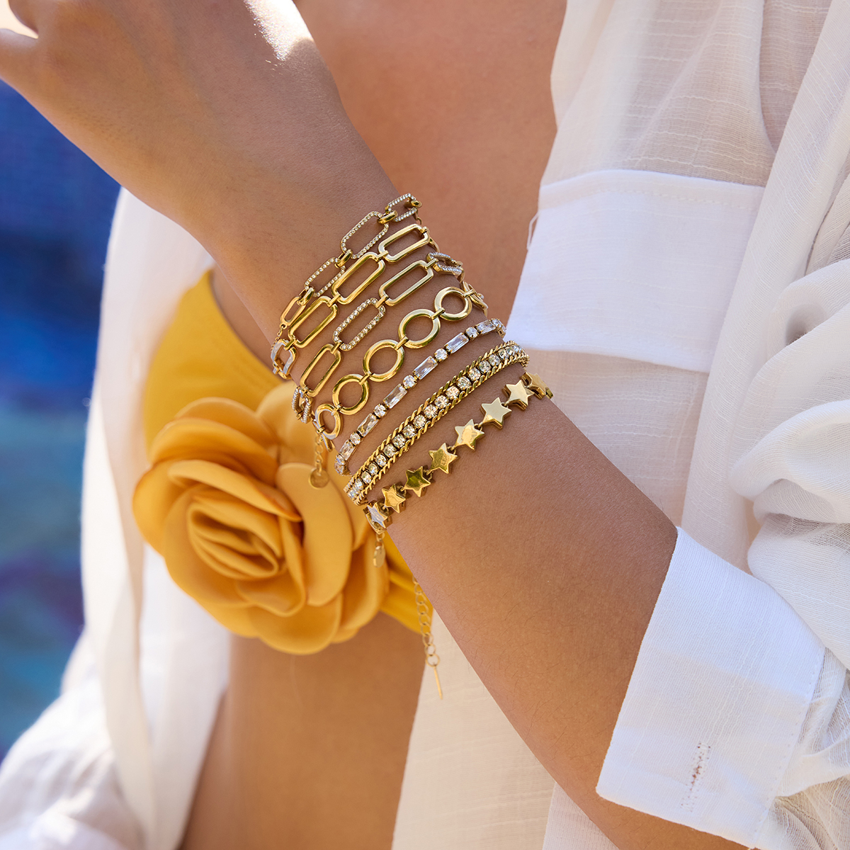 Lifestyle fotografie náramku ELENYS Luminara Glow